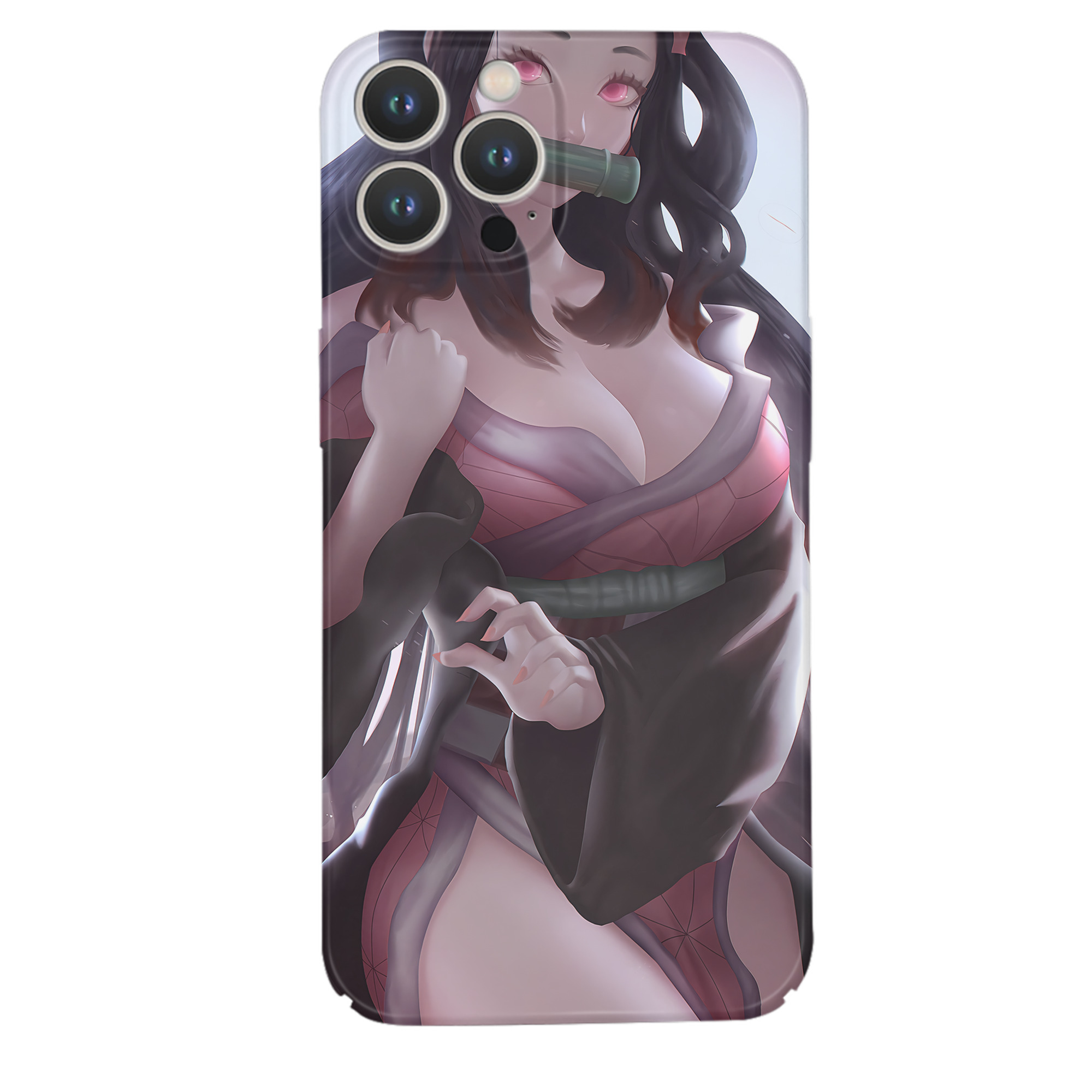 （画像用） 鬼滅の刃（きめつのやいば）竈門 禰󠄀豆子／かまど ねずこ Kamado Nezuko 【iPhone 14シリーズ対応】ハードケース